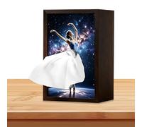 Ballet Girl Flying Skirt Tissue Box Cover,Rectangular Decorative Tissue Holder,Artistic Tissue Dispenser,Stylish Home Decor Storage Box for Bath Bedroom Vanity Nightstand Office Living Room Gift (C)