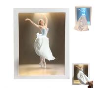 Ballet Girl Tissue Box with Touch Light, Elegant Ballerina Creative Tissue Box, Flying Skirt TissueBox, Artistic Touch-Activated Night Light, Creative Ornament for Bedroom, Desk, Living Room