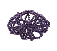 Ballet Hair Net Cover with Pearls and Rhinestones, Elastic Crochet | Hand Crocheted Elastic Structure, Cotton Lining and Flexible Edge Finish, Navy Elegant Style for Dancers