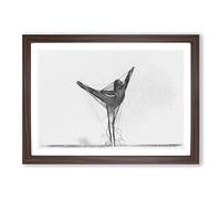 Ballet in The Morning in Abstract Framed Print | A2 Walnut Framed Wall Art | Ready to Hang | Abstract Fantasy Picture | Living Room Bedroom Lounge Office
