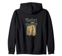 Ballet Is My Therapy Dance Studio Rehearsal Performance Zip Hoodie