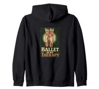 Ballet Is My Therapy Dance Studio Rehearsal Performance Zip Hoodie
