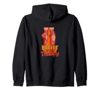 Ballet Is My Therapy Dance Studio Rehearsal Performance Zip Hoodie