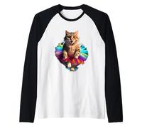 Ballet Kitty Cat Dance with The cat-titude. Raglan Baseball Tee
