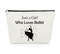 Ballet Lover Gifts Makeup Bag Inspirational Gift for Ballet Dancer Daughter Appreciation Gift Ballet Gifts for Girls Birthday Graduation Gift Ballet Dancing Cosmetic Pouch Christmas Dance Recital Gift