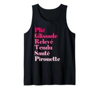 Ballet Plie Gliassade Releve Tendu Saute Pirouette Dancer Tank Top
