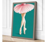 Ballet Pointe Canvas Wall Art Print 18x12 Inch