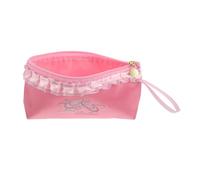 Ballet Pointe Shoe Bag Waterproof Oxford Cloth for Dance Class | Pink Ballet Lace Design, 25x11x2cm Size, Portable Organizer for Rehearsals