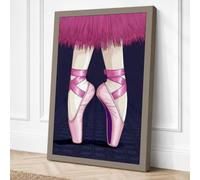 Ballet Pointe Shoes Canvas Wall Art Print 18x12 Inch