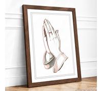 Ballet Pointe Shoes Minimalist Framed Wall Art Print A1 (84.1×59.4cm) Walnut, Wall Decor for Living Room, Bedroom, Office & Home, Ready to Hang, Art Gift