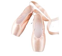 Ballet Pointe Shoes with Leather Sole Women Satin Ballet Shoes with Ribbons for Ballerina for Dance Performance Gymnastics(38(Foot 23cm)) Pink