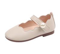 Ballet Pumps Solid Colour Flat Shoes with Large Pearl Accent Soft Sole for Formal Wear Dance Practice Girls Princess Shoes