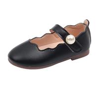Ballet Pumps Solid Colour Flat Shoes with Large Pearl Accent Soft Sole for Formal Wear Dance Practice Girls Princess Shoes
