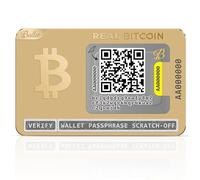 Ballet REAL Bitcoin Gold-Plated Cold Storage Wallet Card | 24K Gold-Plated Stainless Steel | Non-Electronic | No 12/24-Word Seed Phrase | Ballet Crypto App | 1,000+ Coins & NFTs