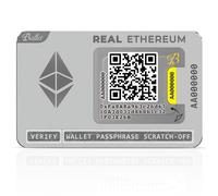 Ballet Real Ethereum - Non-Electronic Cold Storage Wallet Card | No Seed Phrase, No Battery, No NFC Chip | BIP38 Encrypted | Stainless Steel | 1,000+ Coins & NFTs