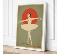 Ballet Russe Vintage Canvas Wall Art Print 36x24 Inch