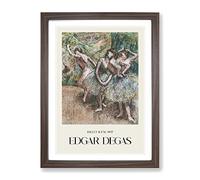 Ballet Scene By Edgar Degas Exhibition Museum Painting Framed Print | A3 Walnut Framed Wall Art | Ready to Hang | Modern Historical Picture | Living Room Bedroom Lounge Office