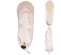 Ballet Shoe Bag Large Capacity Dance Shoe Bag with Zipper Cosmetic Pen Organizer Dance Makeup Bag Portable Pointe Shoe Bag for Woman Girl Dancer Lover Gift