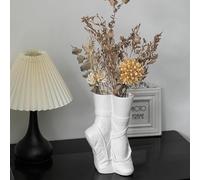 Ballet Shoe Ceramic Vase for Modern White Home Decor,Boho Decor Flower Vase for Nordic Art Pampas Grass,Centerpiece Decor for Coffee Table,Living Room,Office,Shelf,Gift for Ballet Enthusiasts(1ps)