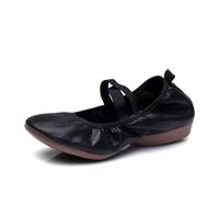 Ballet Shoe Shoes for Square Dance Flat Heel Soft Bottom Canvas Tip Practice Teachers' Latin(Black01,36)