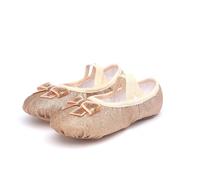 Ballet Shoes Dance Shoes Soft Soled Exercise Little Ballet Girls Performing Cat Claw(Gold,31)