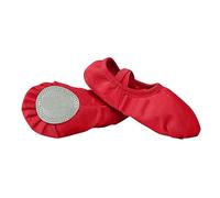Ballet Shoes for Girls Close Toe Professional Dance Slippers Split Sole Soft Party Performance Dress Shoes (RD1, 4 Big Kids)