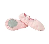 Ballet Shoes for Girls Close Toe Professional Dance Slippers Split Sole Soft Party Performance Dress Shoes (RD2, 2.5 Big Kids)