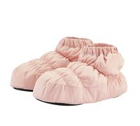 Ballet Shoes for Girls Elastic Strap Solid Plush Fluffy Ankle Boots Flat Fleece Lining Wide Fit Shoes Warm Soft Soled Thickened Footwear Casual Indoor Gymnastic Boots