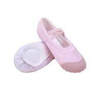 Ballet Shoes for Girls - Kids Split Flat Leather Sole Dancing Slipper Pumps Canvas Gymnastics Ballroom Dance Shoes Basic Practice Outfit Pink Size 8
