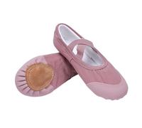 Ballet Shoes for Girls Solid Color Lightweight Shoes Elastic Strap Soft Soled Footwear Split Sole Flat Gymnastics Dancing Ballet Footwear for Dance Training and Performance Purple