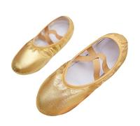 Ballet Shoes for Girls Split Leather Sole Canvas Yoga Gymnastic Footwear Elasticated Lace-up Solid Color Dance Shoes Soft Bottom Comfortable Flat Footwear for Yoga