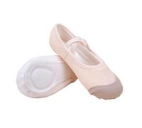 Ballet Shoes for Girls Split-Sole Dance Slippers with Cross Elastic Strap Slip-On Flats School Shoes Solid Color Lightweight Footwear Indoor Gymnastic Breathable Footwear