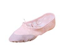 Ballet Shoes for Girls Split Sole Flat Gymnastics Dancing Shoes for Dance Solid Color Lightweight Breathable Elastic Footwear Training and Performance Red