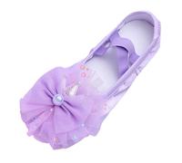 Ballet Shoes for Girls,Toddler Kids Ballet Dance Shoes Ballet Flats-Glitter Design with a Cute Bow Split Dance Shoes for Dance Practice Purple