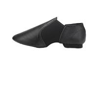 Ballet Shoes Genuine Leather Jazz Dance Shoes Tan Black for Toddler Girls Women Gymnastics Unisex One Step for Ballet(Black,40(25CM))