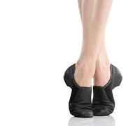 Ballet Shoes Genuine Leather Jazz Dance Shoes Tan Black Jazz Shoes Adults Dance Sneakers for Girls Women for Ballet(Black,27)