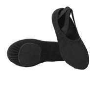 Ballet Shoes Girls Dance Slippers Canvas Gymnastic Yoga Shoes Split Sole Canvas Elastic for Kids and Adult Black