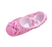 Ballet Shoes Girls Split Sole - Ballet Slippers Ankle Wrap Ballet Slippers Non-Slip Dance Shoes with Pre-Stitched Straps Ballet Shoes Comfortable Ballet Flats Easy to Put On Trainers, b, 1 UK