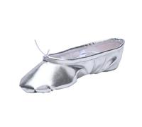 Ballet Shoes Gold Silver Performance Yoga Belly Dance Shoes Soft Sole Gym Ballet Dance Shoes Girls Woman(PU-Silver,EU32)
