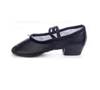Ballet Shoes Leather Practice Dance Shoes Teacher Teaching Ballet with Heels(Black,6)