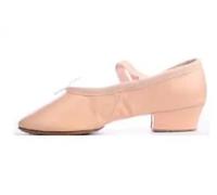 Ballet Shoes Leather Practice Dance Shoes Teacher Teaching Ballet with Heels(Pink,5.5)