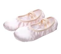 Ballet Shoes Light Pink Soft Satin Professional Yoga Ballet Shoes Adults Teacher Practice Performance Elastic Shoe Laces Slipper(36)