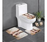 Ballet Shoes Print Bathroom Mat Set 3 Pieces, Ultra Soft Carpet Quick Dry Bathroom Rug Sets Mats Absorbent with U-Shaped Toilet for Bathroom, Tub, Shower Toilet Base