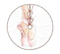 Ballet Shoes Print Christmas Tree Skirt Festive Decoration For The Perfect Holiday Ambience