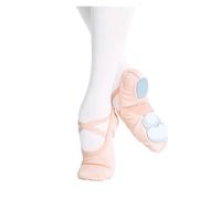 Ballet Shoes Professional Gymnastics Yoga Shoes Soft Three Split Sole Women Girls Classical Dance Stretch Mesh Splice Ballet Slippers(Beige,37)