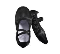 Ballet Shoes Pure Satin Pink Flesh Blue Color from 23 to Women 43 Girl Pointe Shoes(Black,36)