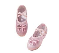 Ballet Shoes Satin Glitter Ballet Slippers Dance Shoes Flats Split-Sole Ballerina Princes(Little/Big Kids) for Dance Performance Gymnastics(Color A,27)