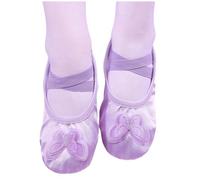 Ballet Shoes Sequin Bow Flower Print Canvas Split Sole Footwear Dance Slippers Yoga Flats Gymnastic Shoes Solid Color Elastic Strap Lightweight Breathable Footwear