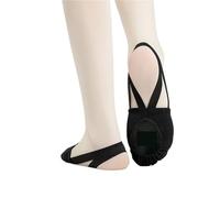 Ballet Shoes Shoes Rhythmic Gymnastic Elastic Half Ballet Flat Slippers Dance Shoe Microfiber Girls Kids Women Belly(Black,30-31)