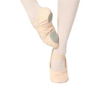 Ballet Shoes Shoes Women Ballet Girls Ballerina Soft Sponge Insole Dance Shoes Stretch Canvas Ballet Slippers(Beige,30)